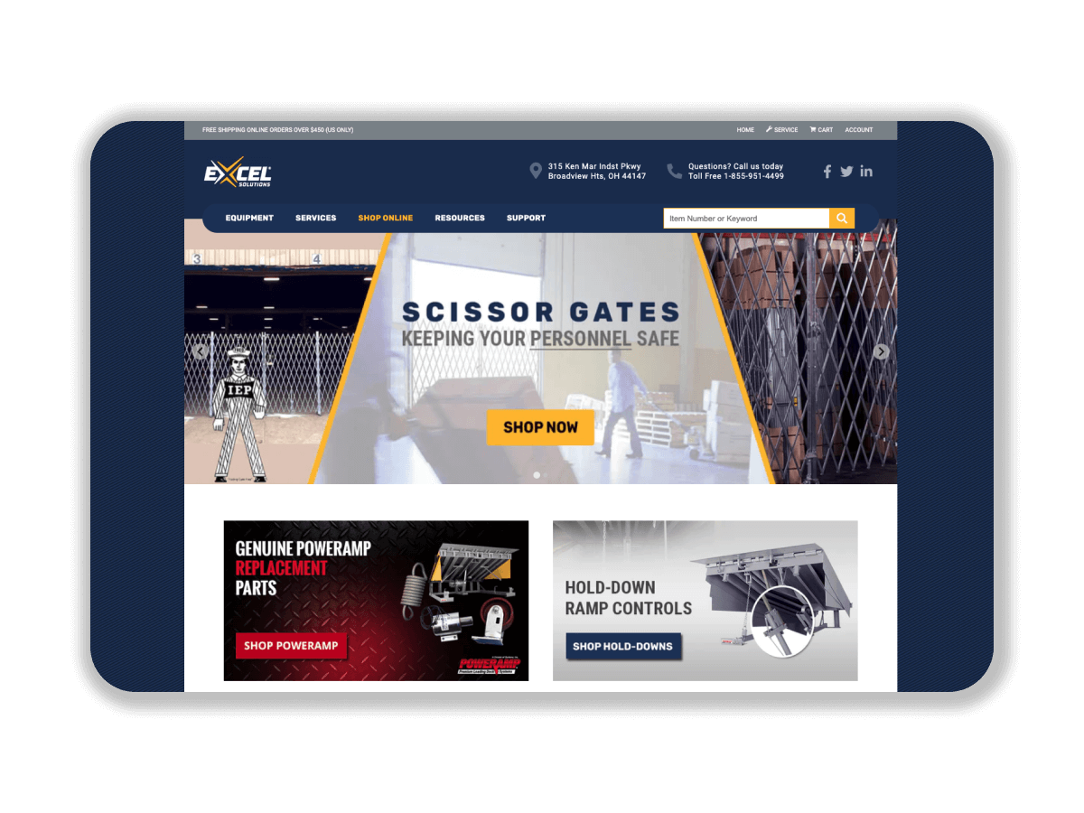 screenshot of excel solutions example of migration to shopify from woocommerce