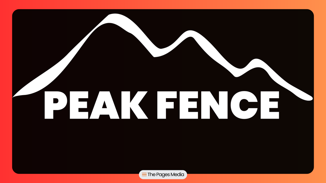 peak fence with outline of mountains behind