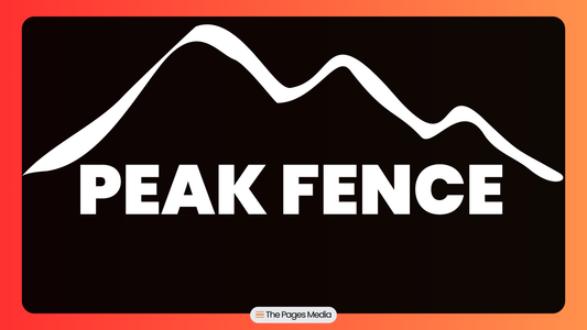 peak fence with outline of mountains behind