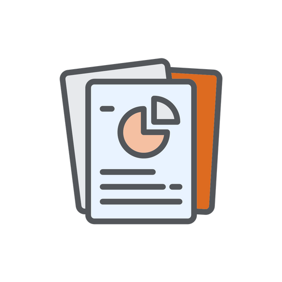 report icon that includes 3 pages