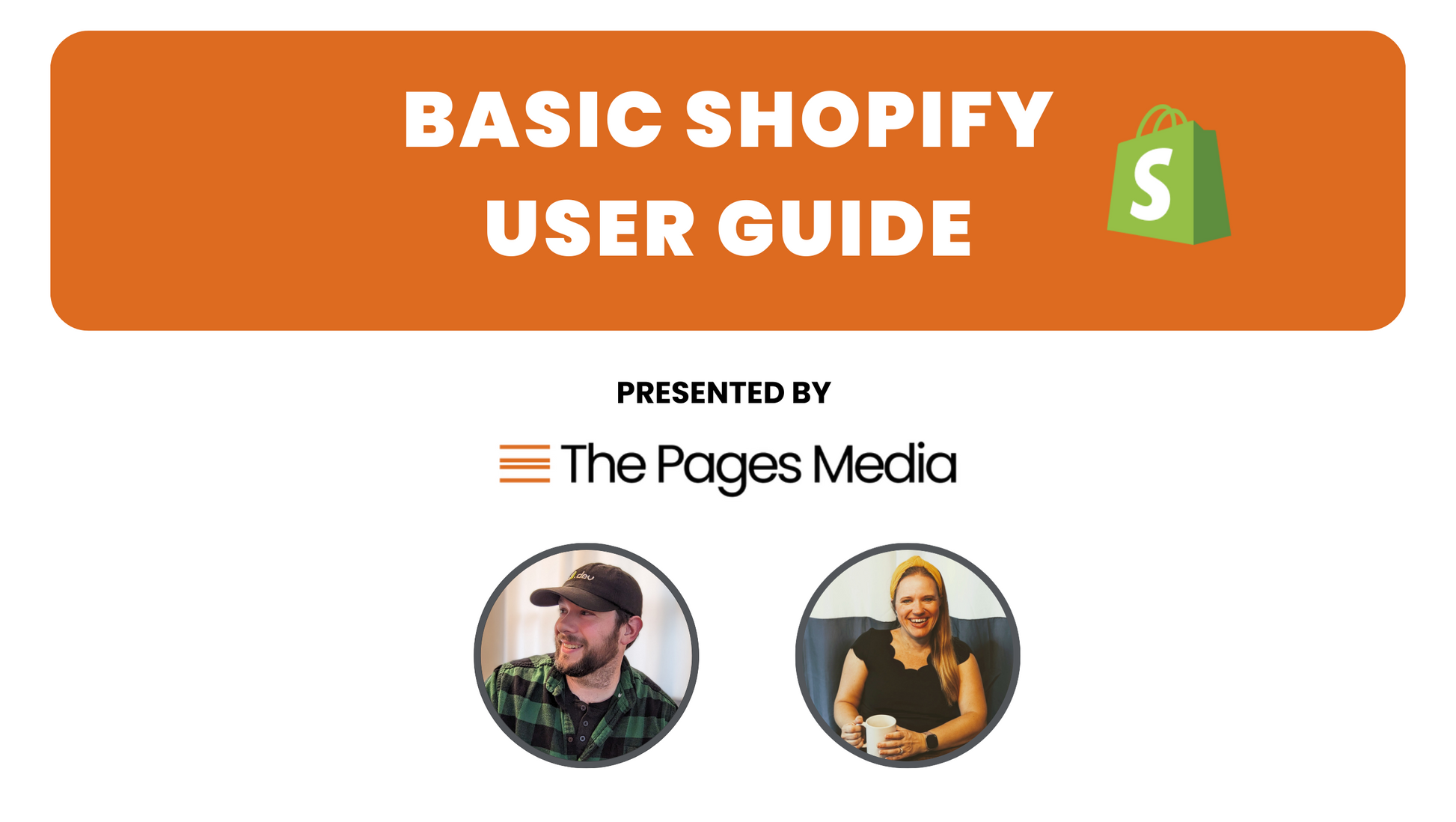 Picture of Taylor Page wearing a plaid shirt and a baseball cap. Picture of Kendra Page sitting at a table with a cup of coffee